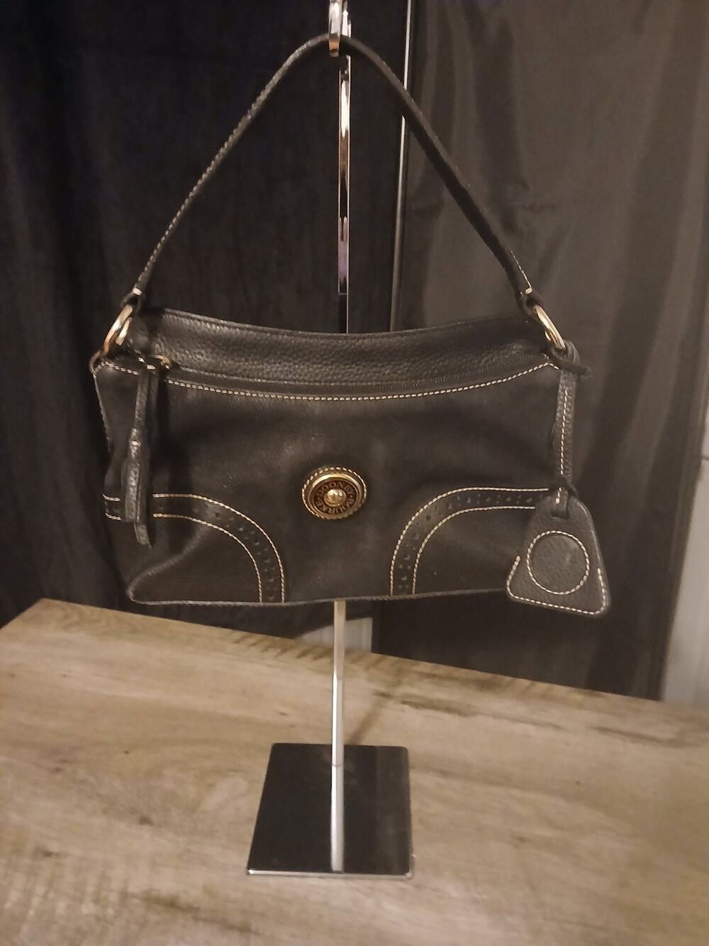 Dooney & Bourke Black on Black Shoulder Handbag Gently Used Excellent Condition